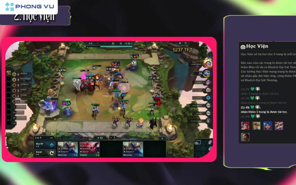 Kiểm tra trang bị Học Viện trong dtcl