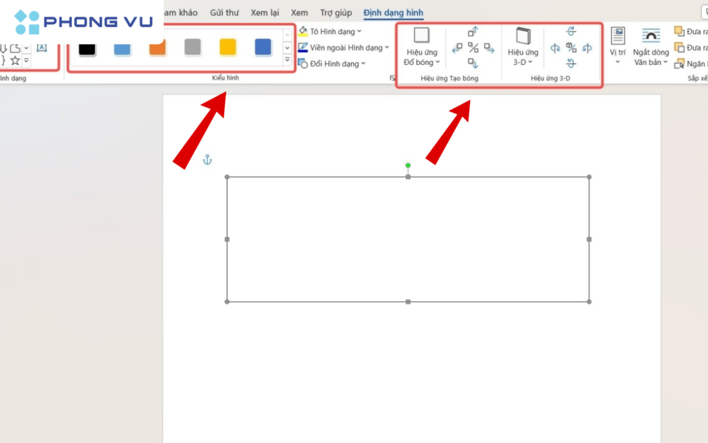 Tùy chọn chỉnh sửa màu sắc, đường viền, các hiệu ứng đổ bóng, tô đậm để tăng hiệu ứng cho sơ đồ