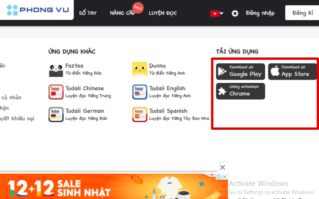 Cuộn xuống cuối trang, ở góc phải màn hình chọn phiên bản phù hợp với máy tính của bạn