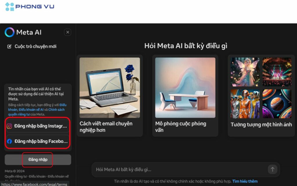 Meta AI là gì? Cách dùng Meta AI tạo ảnh, lập trình miễn phí 11 sử dụng meta AI trên máy tính