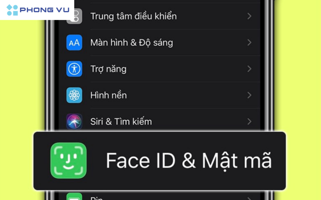Quên mật khẩu Face ID và mật mã
