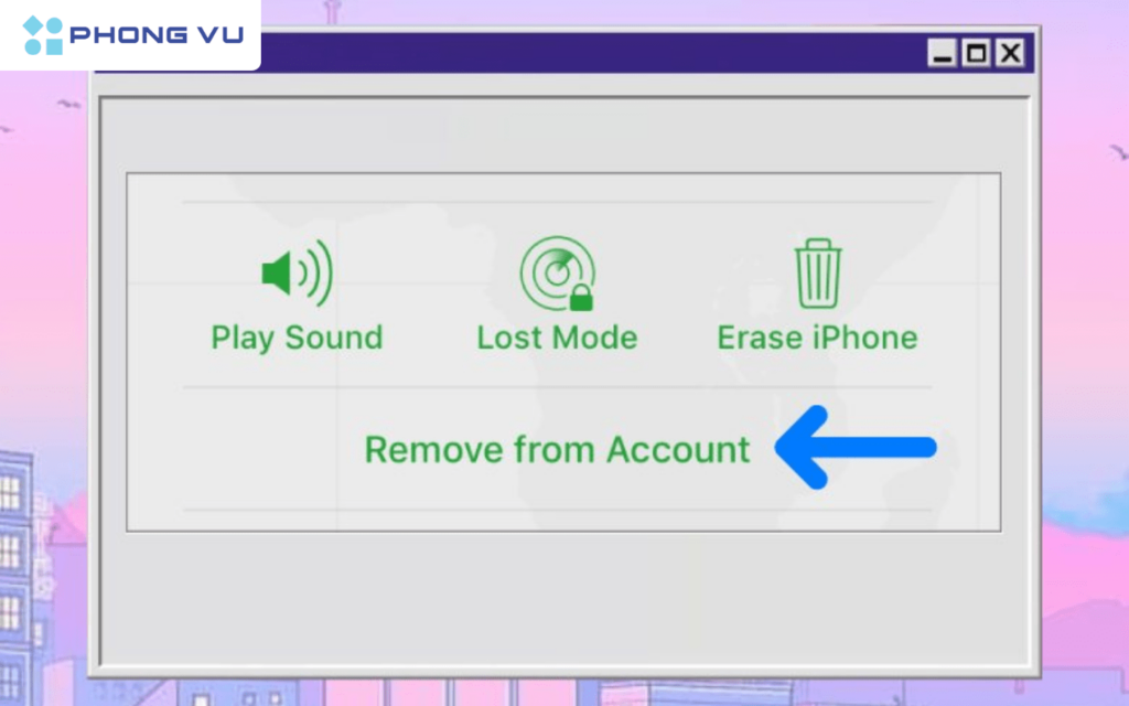 Nhấn Erase để xóa mật khẩu Passcode từ xa