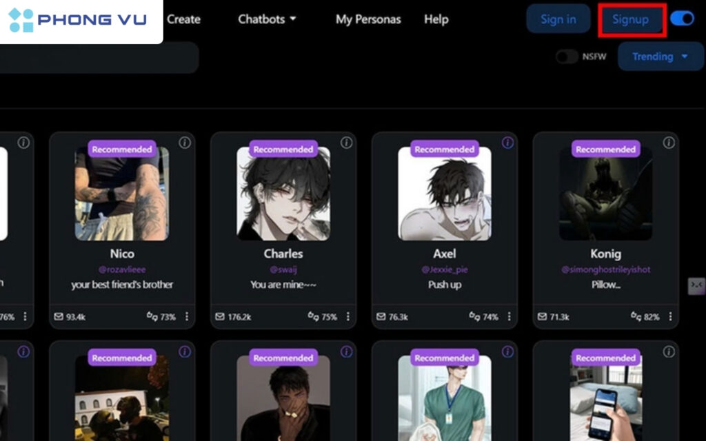Đăng nhập vào tài khoản.