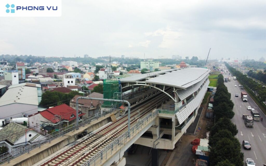 Ga Khu công nghệ cao dài 137,5m, cũng là ga loại A