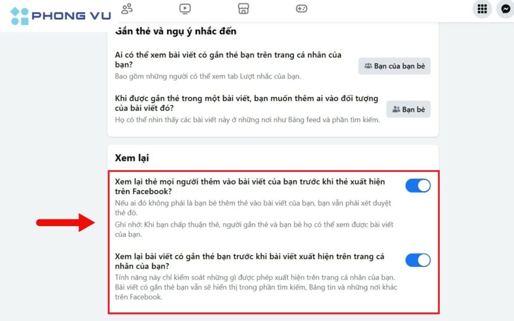 5 Cách chặn tag trên Facebook không phải ai cũng biết 13 Chọn Bật (Turn On)