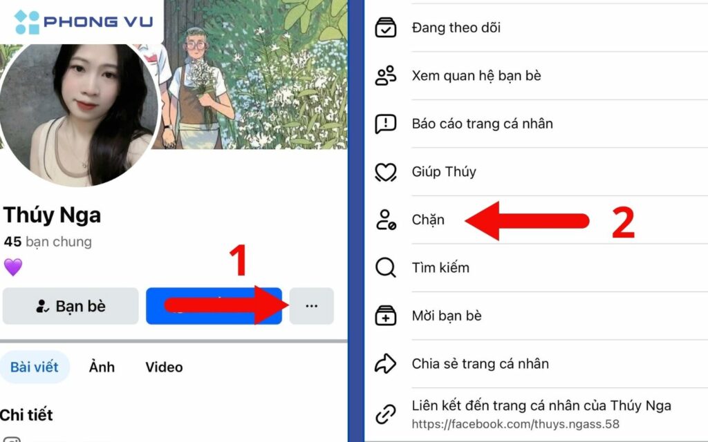 5 Cách chặn tag trên Facebook không phải ai cũng biết 3 Vào tài khoản Facebook muốn chặn, chọn chặn