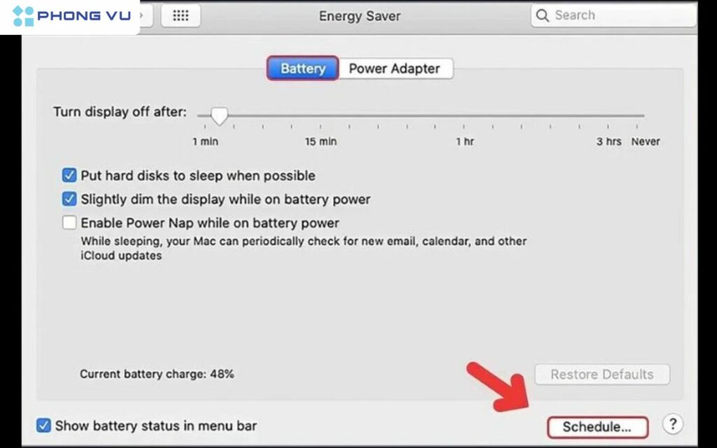 hẹn giờ tắt máy tính trên Macbook