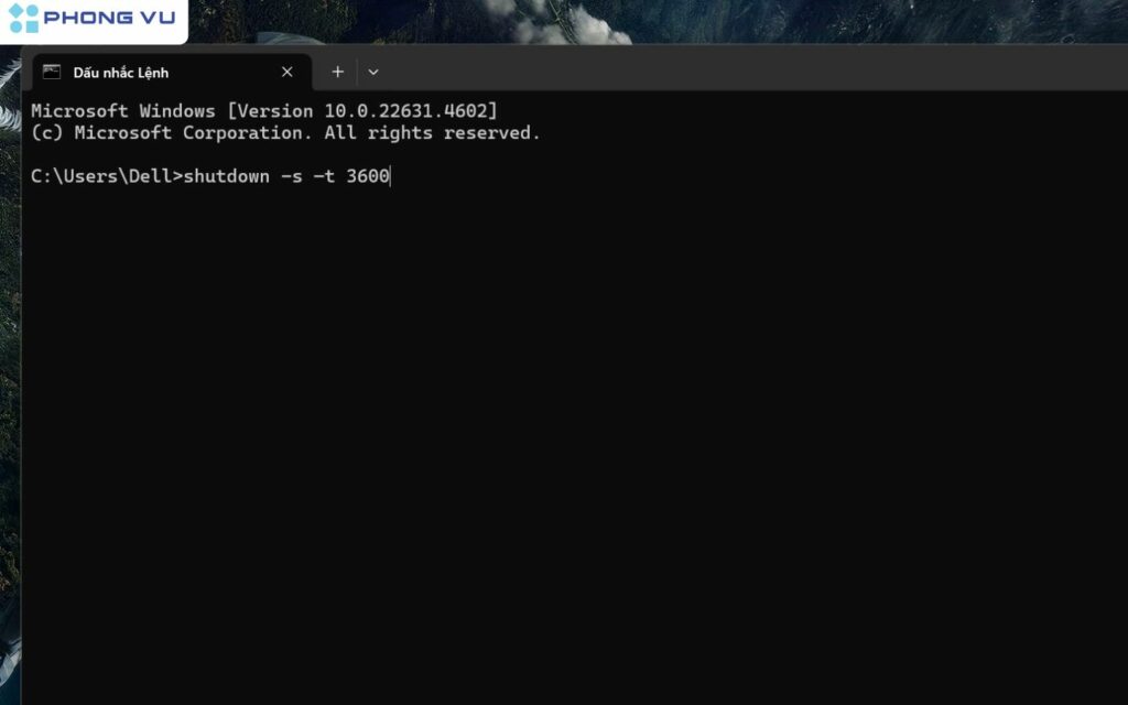 Hướng dẫn hẹn giờ tắt máy tính trên Windows bằng lệnh Command Prompt