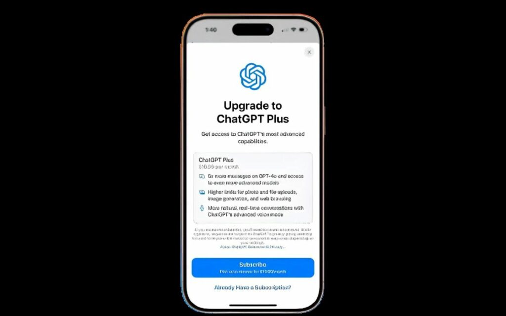 Hướng dẫn sử dụng Siri với Chat GPT chi tiết trên iPhone 7 Nâng cấp lên ChatGPT Plus nếu bạn muốn