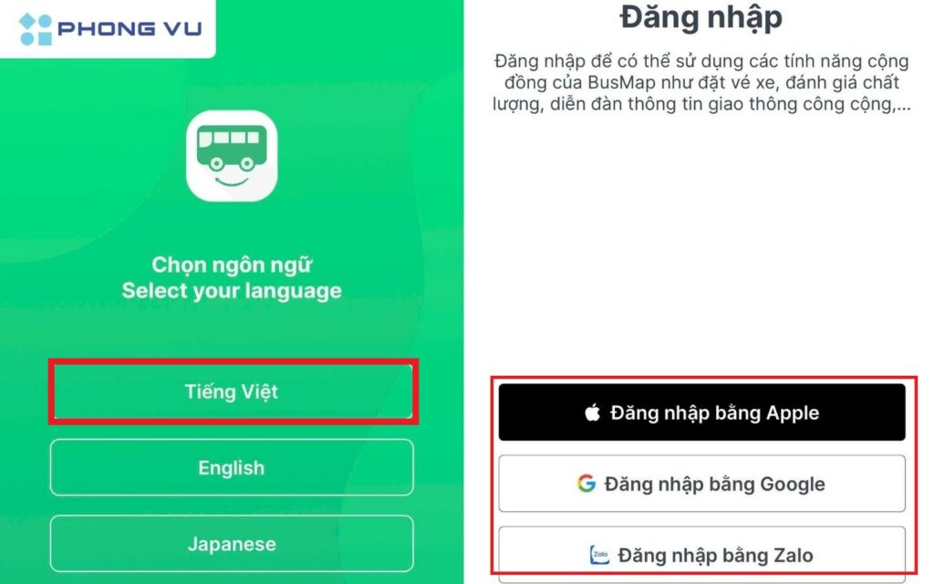 3 Cách tra cứu đường đi tuyến Metro số 1 Bến Thành - Suối Tiên 3 họn mục ngôn ngữ Tiếng Việt rồi tiến hành Đăng nhập