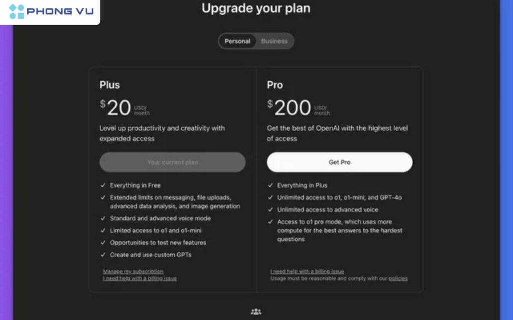 ChatGPT Pro là phiên bản nâng cấp dành cho người dùng thường xuyên sử dụng công cụ