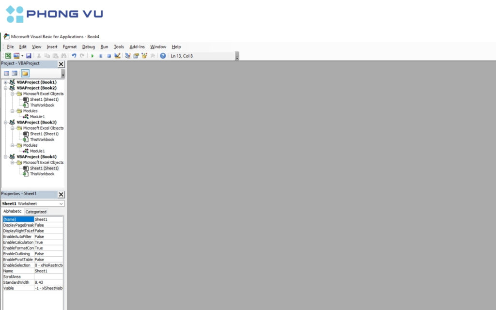 Cách chèn ảnh vào Excel không cần chỉnh kích thước nhanh nhất 10 Mở trình soạn thảo VBA.