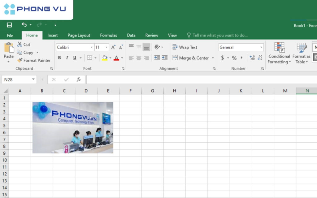 Cách chèn ảnh vào Excel không cần chỉnh kích thước nhanh nhất 3 Kéo thả ảnh đến vị trí mong muốn