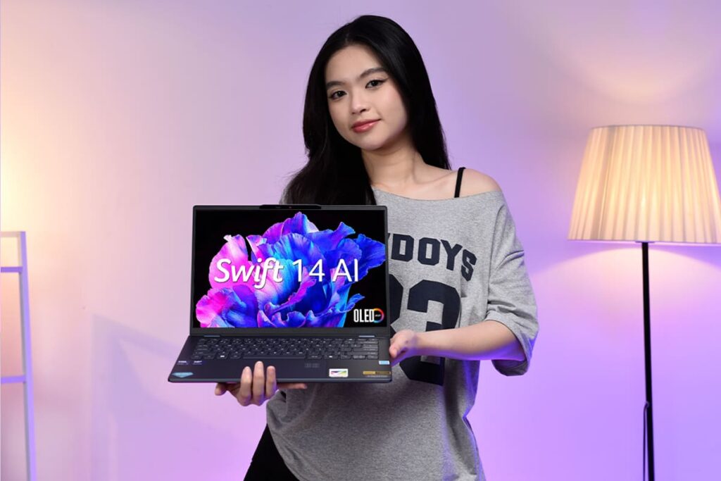 Acer trang bị cho Swift 14 AI màn hình AMOLED 14-inch 2.8K