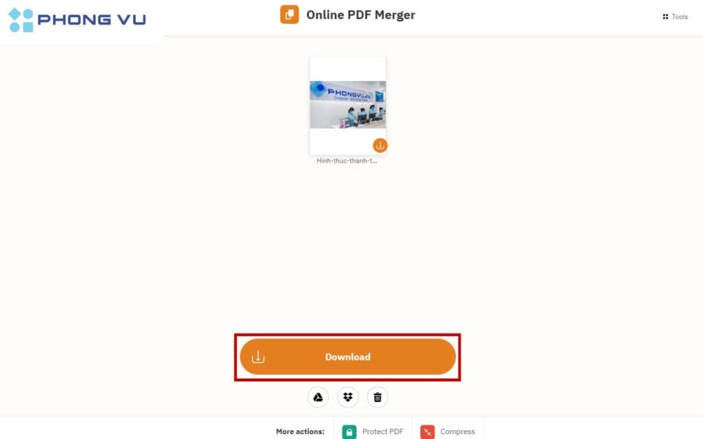  Tải file PDF hoàn chỉnh về máy hoặc lưu vào đám mây.