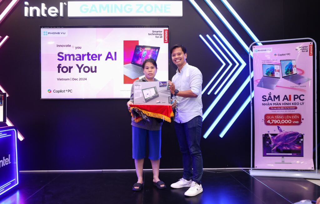 Recap sự kiện ra mắt Laptop AI Lenovo Slim 7i | Pro 7 "LENOVO NEXT GEN AI PC" tại Phong Vũ 4 Màn hình LCD Lenovo 15.6” trị giá 4.590.000đ đã tìm thấy chủ nhân may mắn trong chương trình rút thăm trúng thưởng