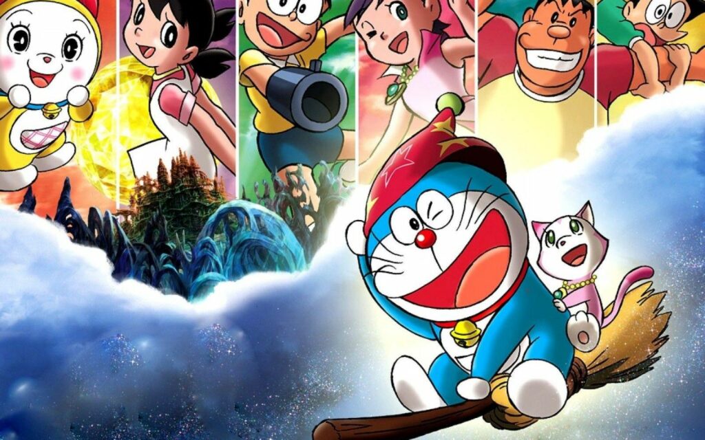 Hình nền Doraemon lạc vào xứ sở phép thuật.
