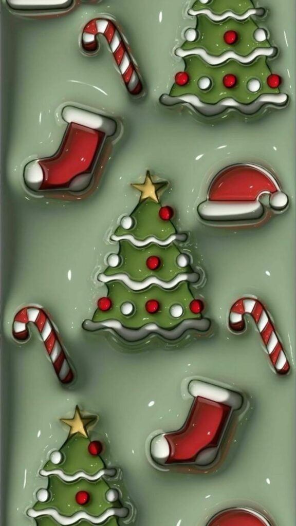 Hình nền cây thông và tất giáng sinh