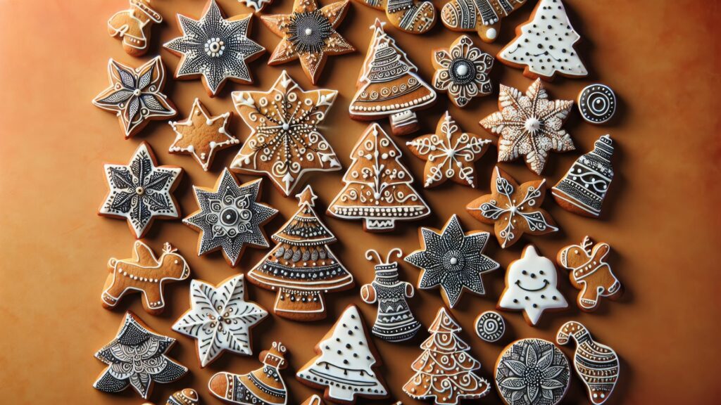 Hình nền bánh quy bơ tạo hình giáng sinh