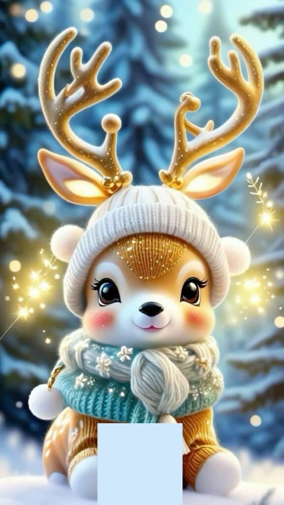 Hình nền tuần lộc bé dễ thương