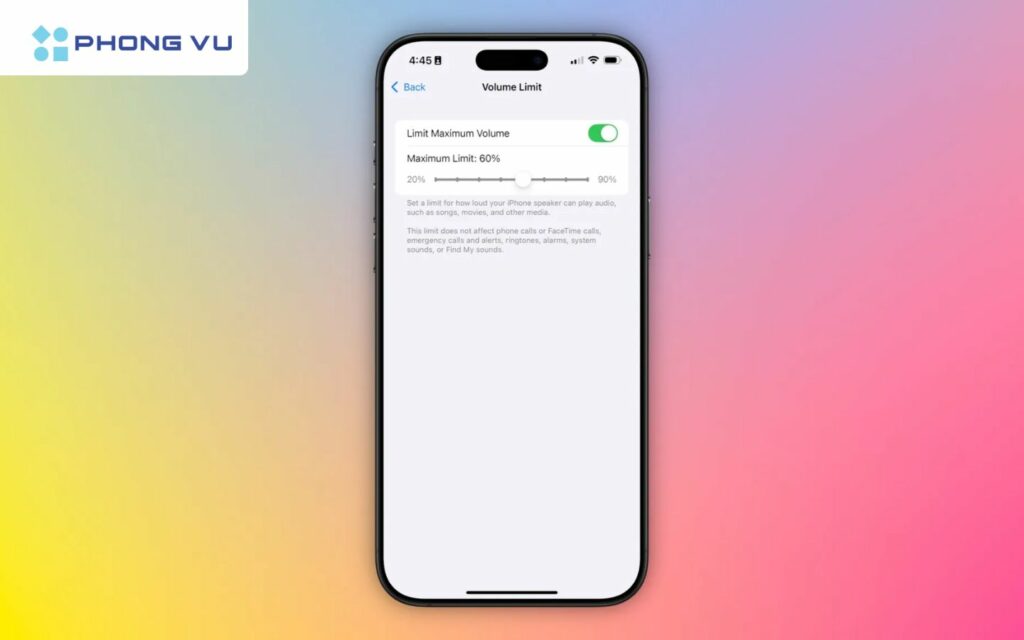 Tính năng Giới hạn âm lượng