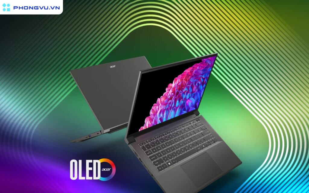 Top 6 laptop Acer AI tích hợp công nghệ AI mới nhất cực kì đáng mua 5 Acer Swift X 14 AI OLED thực sự gây ấn tượng bởi thiết kế mỏng nhẹ cùng hiệu năng mạnh mẽ vượt trội
