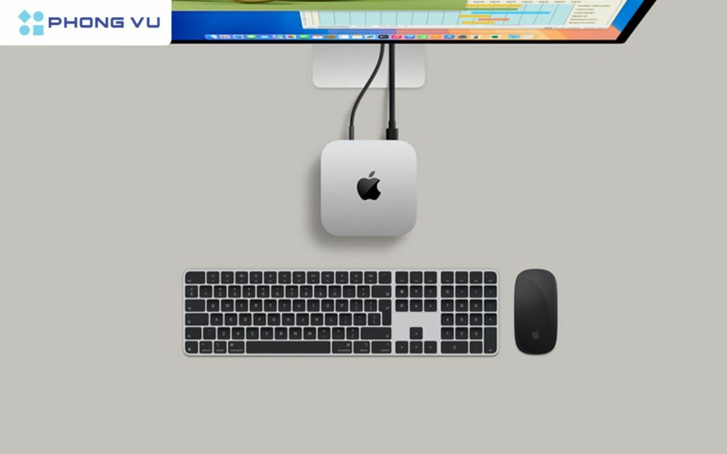 Máy có kích thước 12,7 cm mỗi chiều, dày 5 cm, nặng 670 gram (bản M4) và 730 gram (bản M4 Pro)