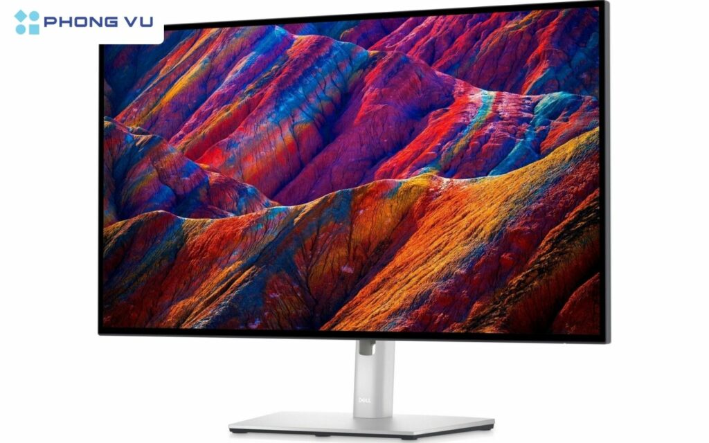 Dell UltraSharp U2723QE - Thiết kế tinh tế với màu bạc bạch kim cao cấp, phù hợp mọi không gian làm việc