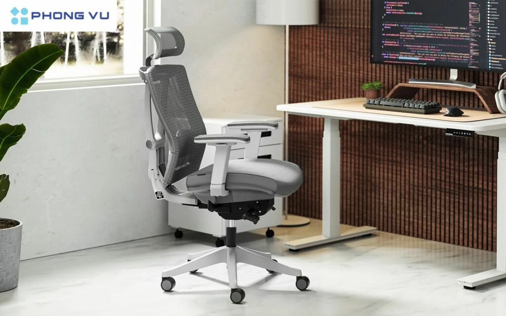 Chất liệu lưới giúp thông thoáng và hạn chế tình trạng nóng lưng khi ngồi lâu