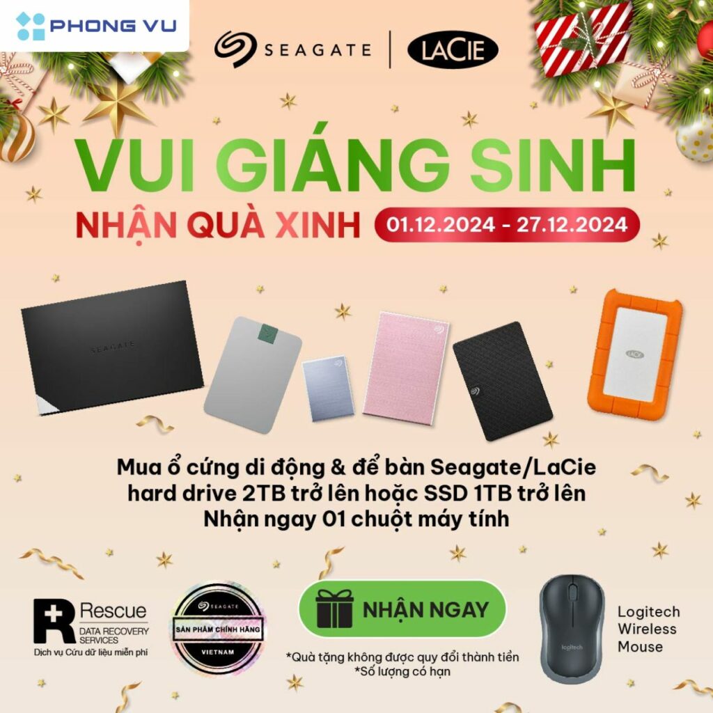 mua ổ cứng Seagate hoặc Lacie HDD tại Phong Vũ, bạn sẽ được tặng ngay một chiếc chuột máy tính