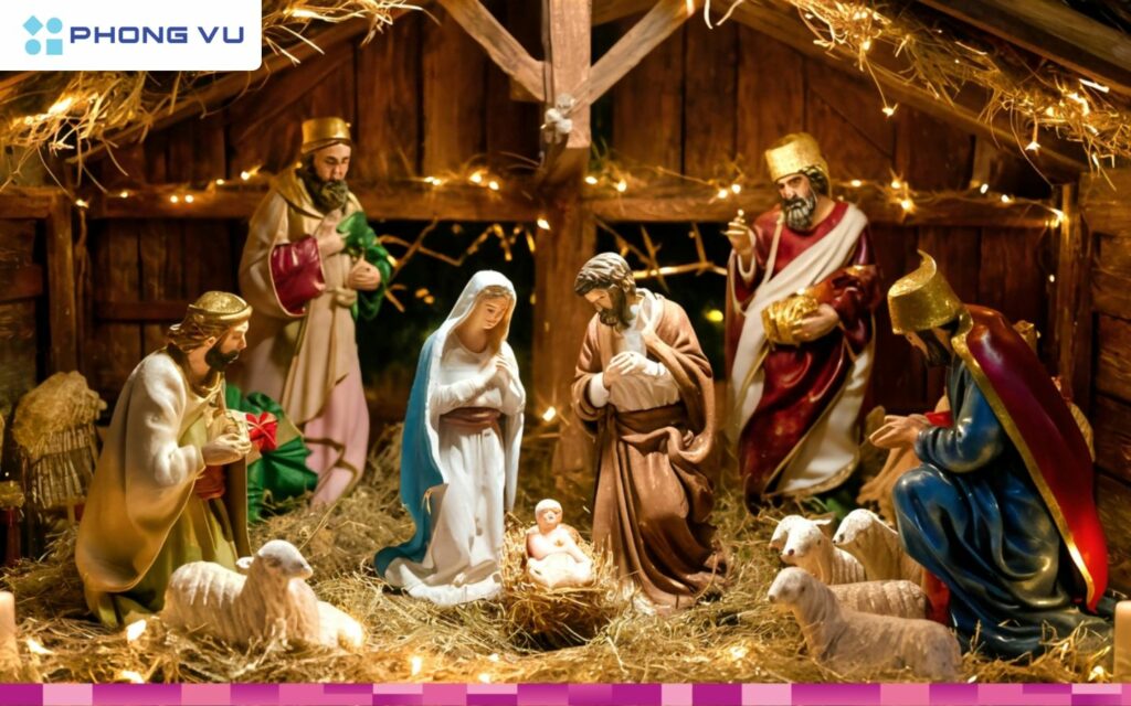 Hang đá và máng cỏ là nơi Chúa Jesus hạ sinh 