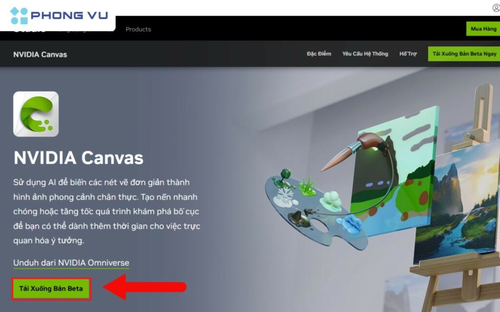 Nvidia Canvas là gì? Cách tải và sử dụng Nvidia Canvas để vẽ tranh AI 7 Nhấp vào nút Tải xuống bản beta