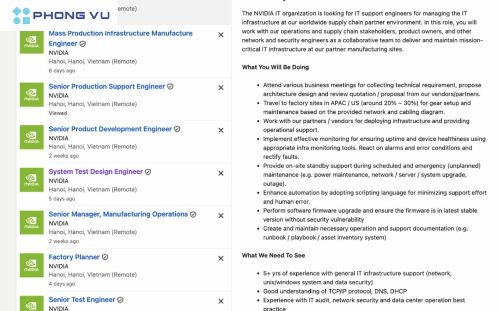 Sau khi mua lại công ty AI từ Vingroup, Nvidia tuyển dụng hàng loạt nhân sự tại Việt Nam 1 nvidia tuyen dung 1