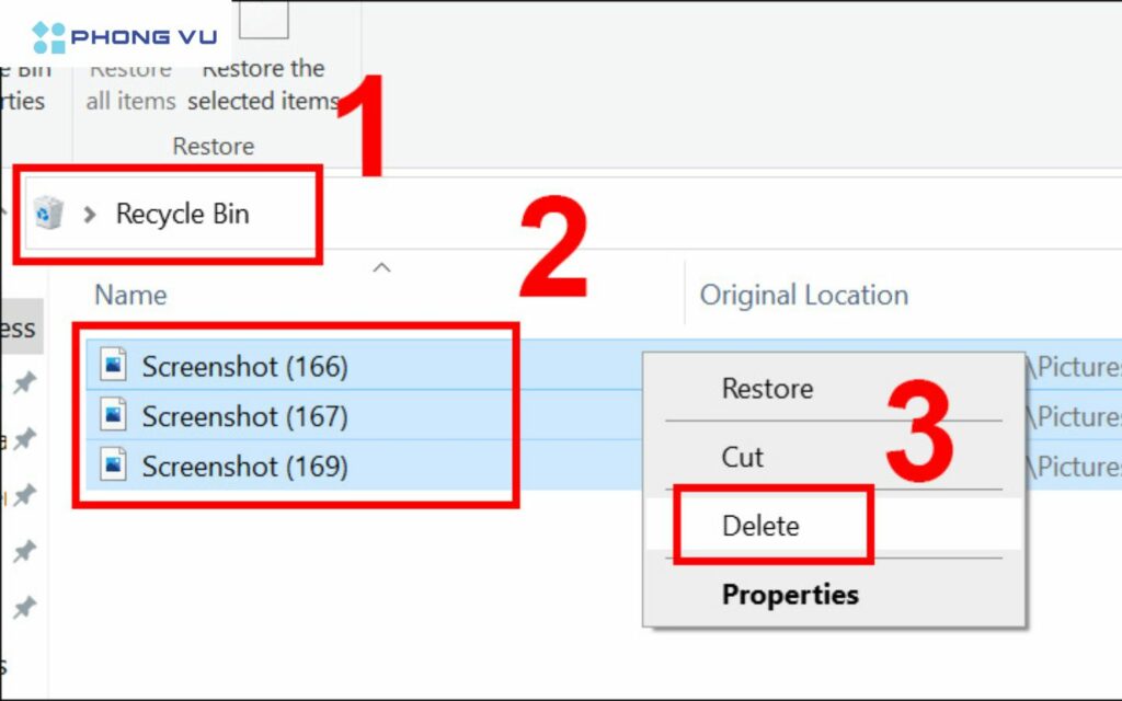 Xóa bớt dữ liệu, hình ảnh để giải phóng dung lượng ổ cứng