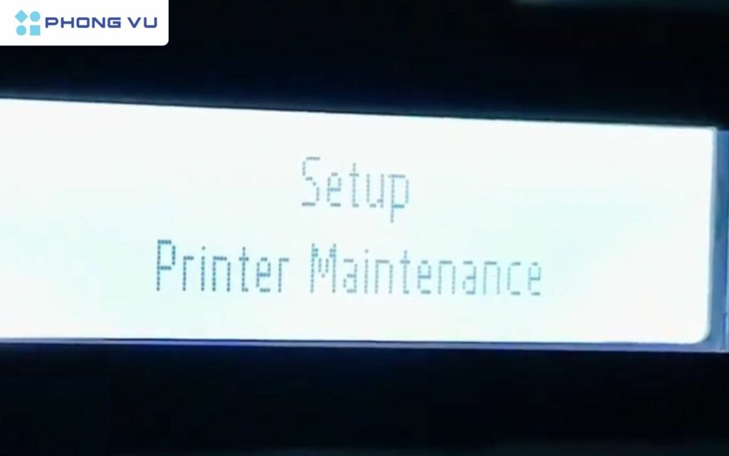 Hướng dẫn chi tiết cách reset máy in HP để sửa lỗi nháy đèn đỏ 4 Chọn mục "Setup" hoặc "Setup Printer Maintenance"