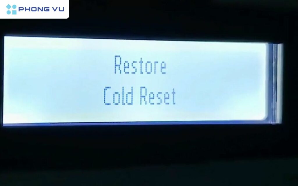 Hướng dẫn chi tiết cách reset máy in HP để sửa lỗi nháy đèn đỏ 6 Restore Cold Reset thực hiện reset toàn bộ máy in