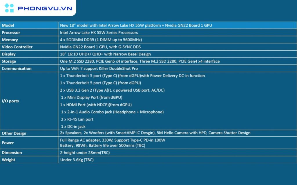 ro ri cau hinh laptop clevo 18 inch 2