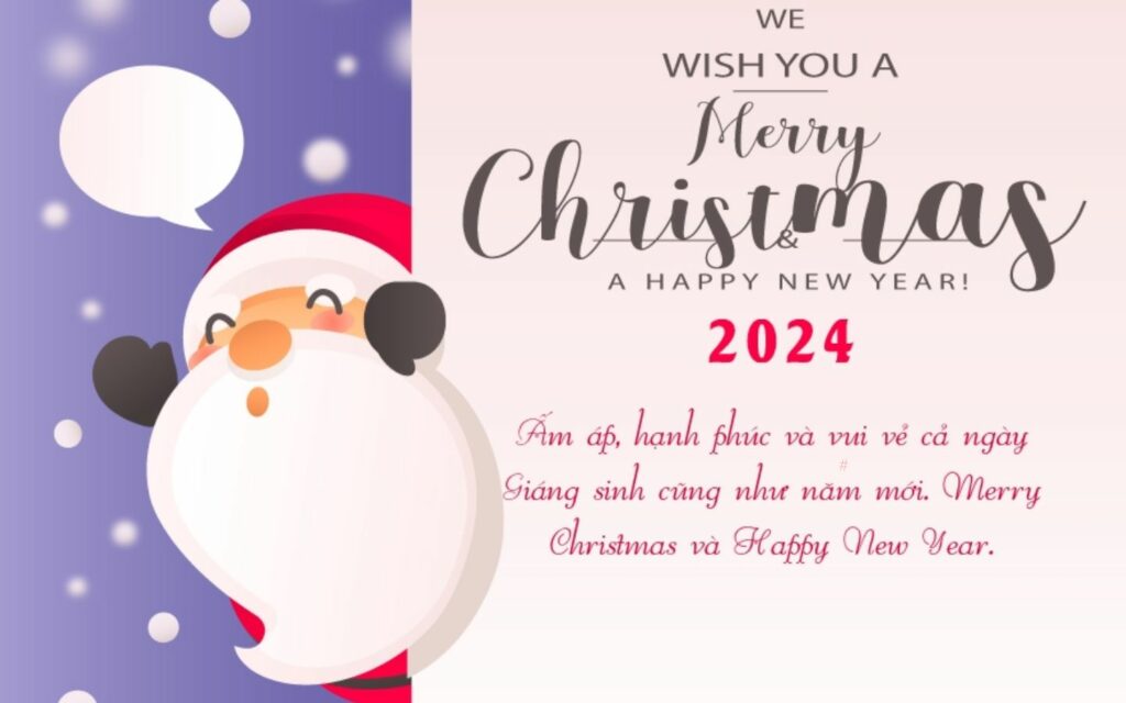 Mẫu thiệp Giáng sinh ông già Noel