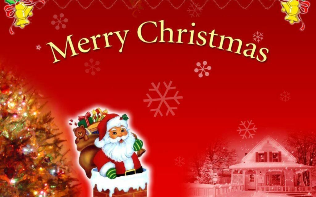 Mẫu thiệp Giáng sinh ông già Noel đáng yêu