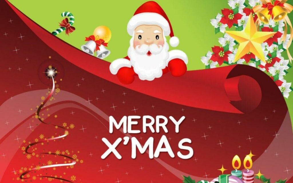 Thiệp Giáng sinh ông già Noel đáng yêu