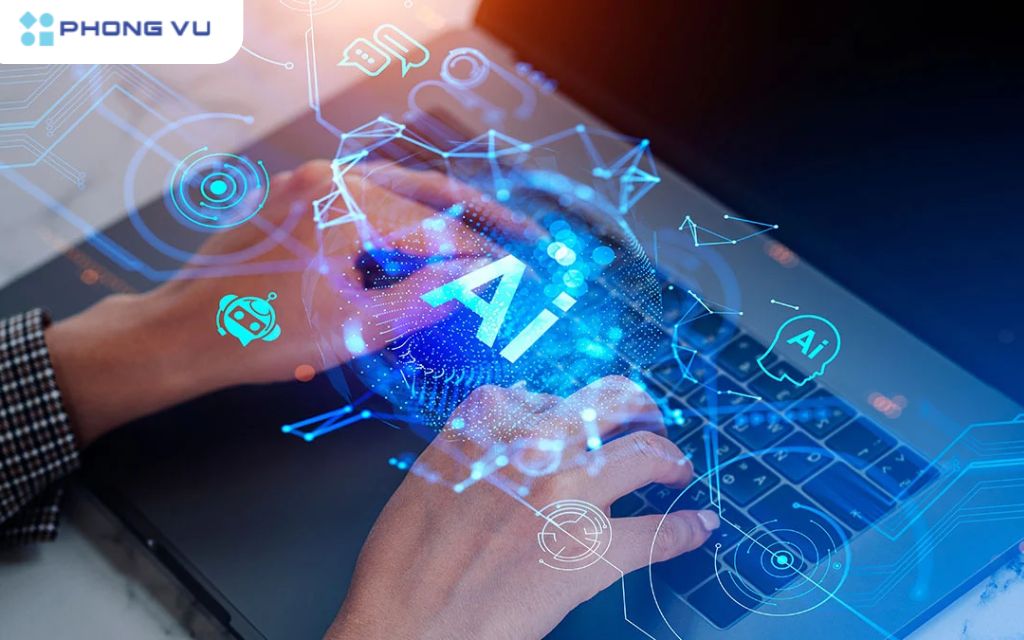 Laptop văn phòng được trang bị các phần cứng và phần mềm hỗ trợ AI, cho phép tự động hóa các tác vụ, phân tích dữ liệu và nâng cao hiệu quả làm việc