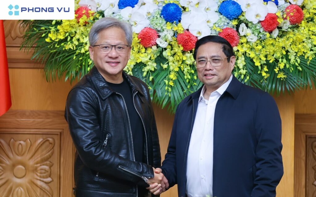 Nvidia hợp tác thành lập hai trung tâm về AI tại Việt Nam 1 Thủ tướng Phạm Minh Chính và CEO Nvidia