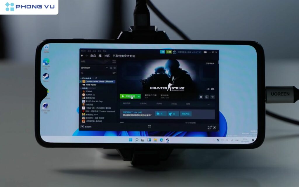 Khi Windows 11 hoạt động trên điện thoại, việc chạy các ứng dụng hoặc trò chơi dành cho PC trở nên khả thi.
