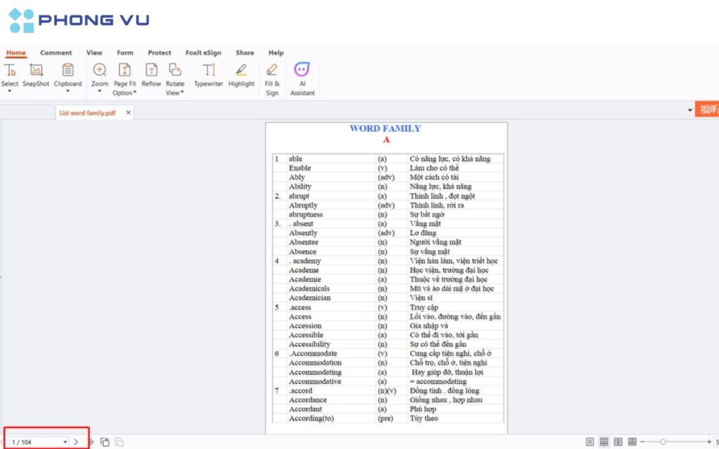 Xác định số trang bạn muốn xóa