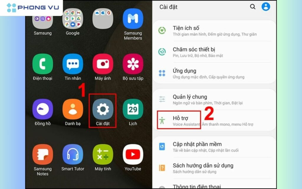 Chi tiết cách chụp màn hình Samsung bằng cách kích hoạt phím Home ảo
