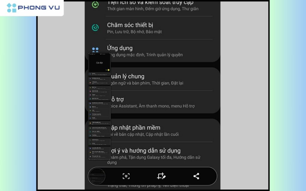 Hướng dẫn chụp cuộn trang màn hình Samsung
