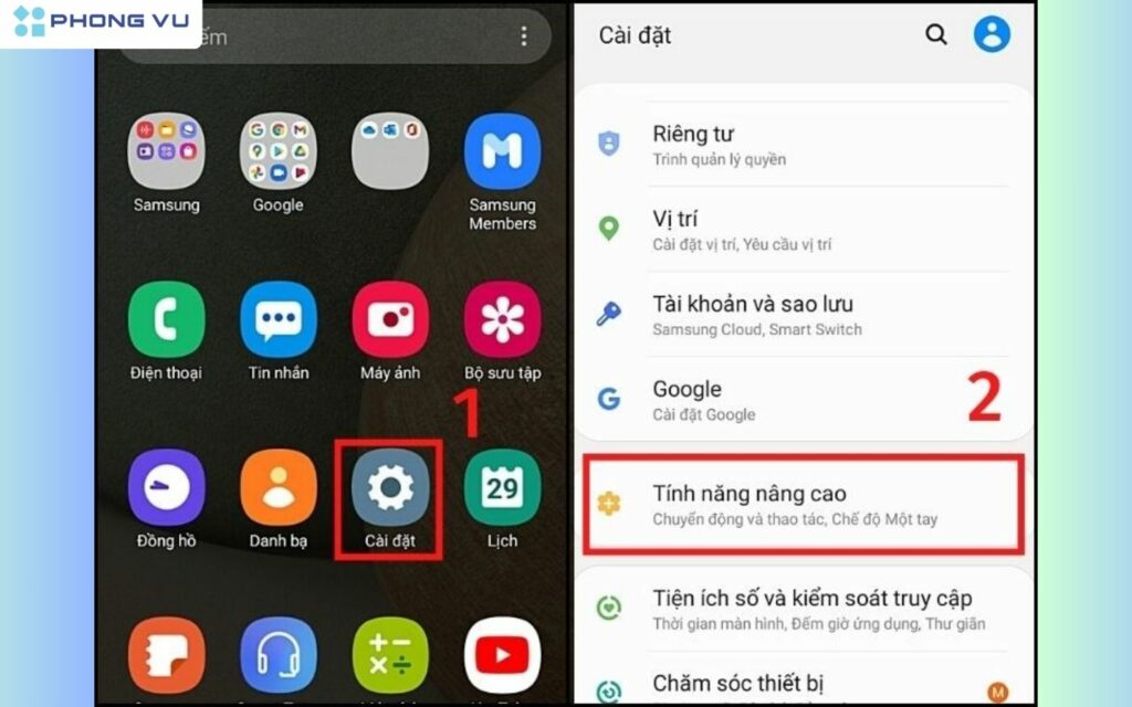 Cách chụp màn hình Samsung bằng cử chỉ