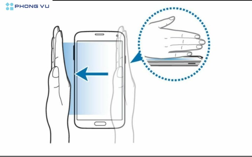 Chi tiết cách chụp màn hình Samsung bằng cử chỉ