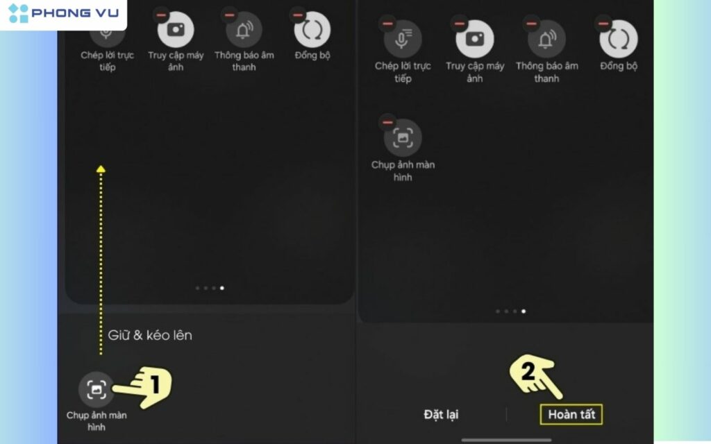 Cách chụp màn hình Samsung bằng sử dụng cài đặt nhanh