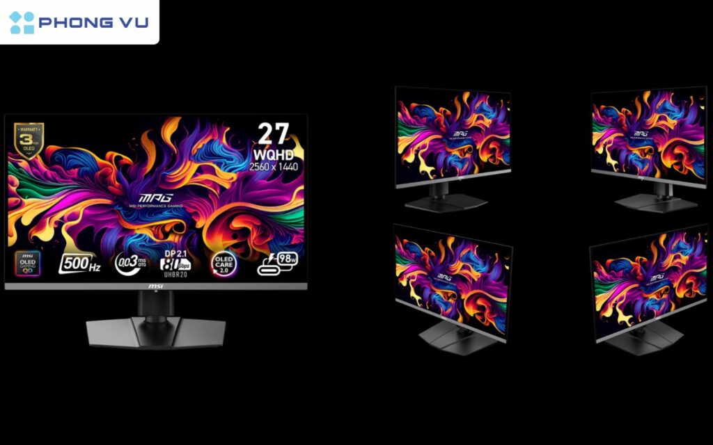 MPG 272QR QD-OLED X50: màn hình QHD 500Hz QD-OLED 27 inch đầu tiên trên thế giới 